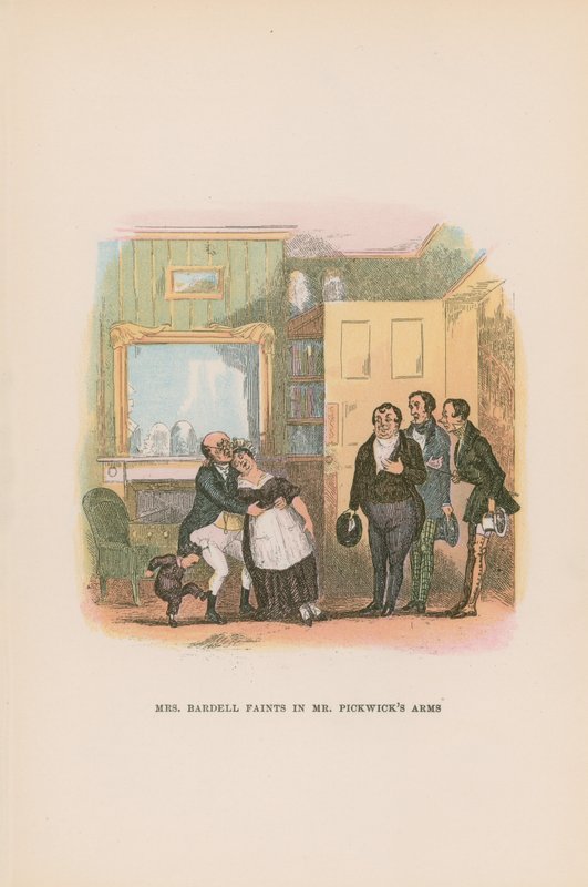 Ilustração para papéis de Pickwick de Hablot Knight Browne