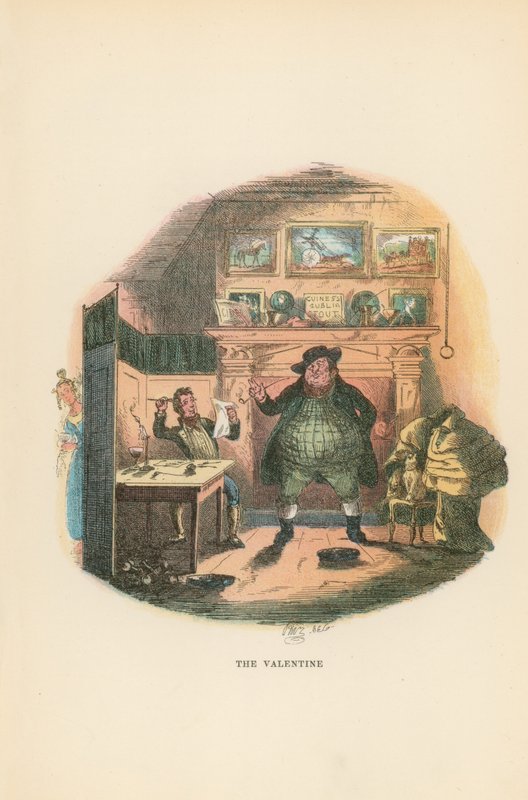 Ilustração para papéis de Pickwick de Hablot Knight Browne