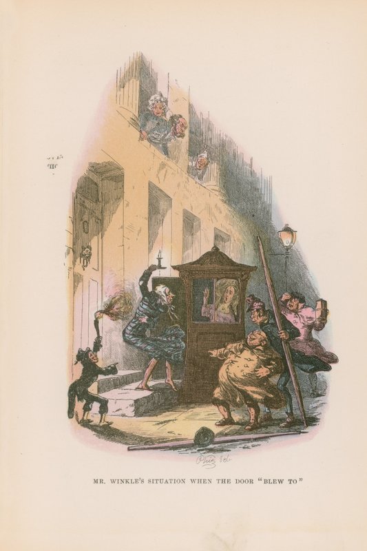 Ilustração para papéis de Pickwick de Hablot Knight Browne