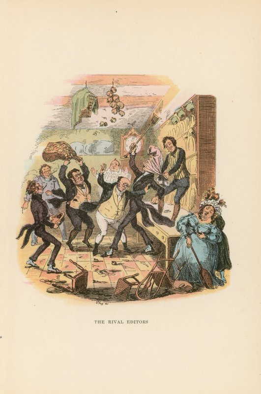 Ilustração para papéis de Pickwick de Hablot Knight Browne