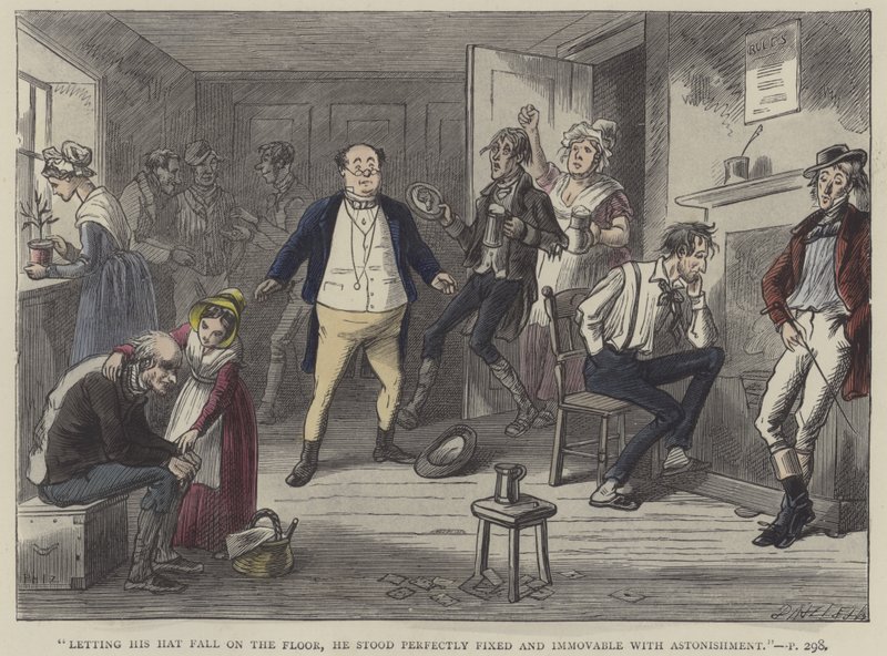 Ilustração para papéis de Pickwick de Hablot Knight Browne