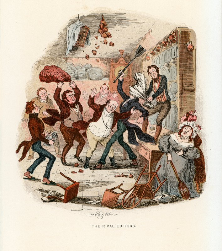Ilustração para os papéis de Pickwick de Hablot Knight Browne