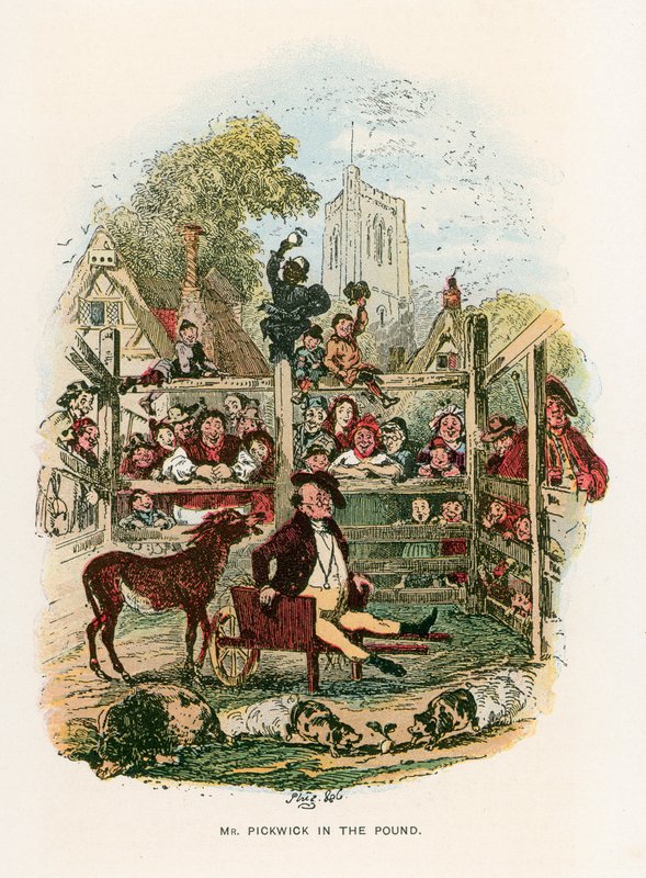 Ilustração para os papéis de Pickwick de Hablot Knight Browne