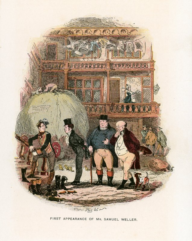 Ilustração para os papéis de Pickwick de Hablot Knight Browne