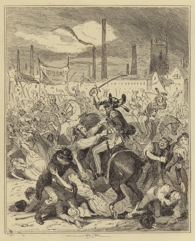 Massacre de Manchester de Hablot Knight Browne