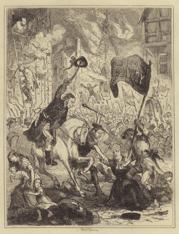 Os tumultos de Londres de Hablot Knight Browne