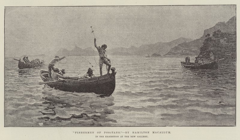 Pescador de Positano, na exposição na nova galeria de Hamilton Macallum