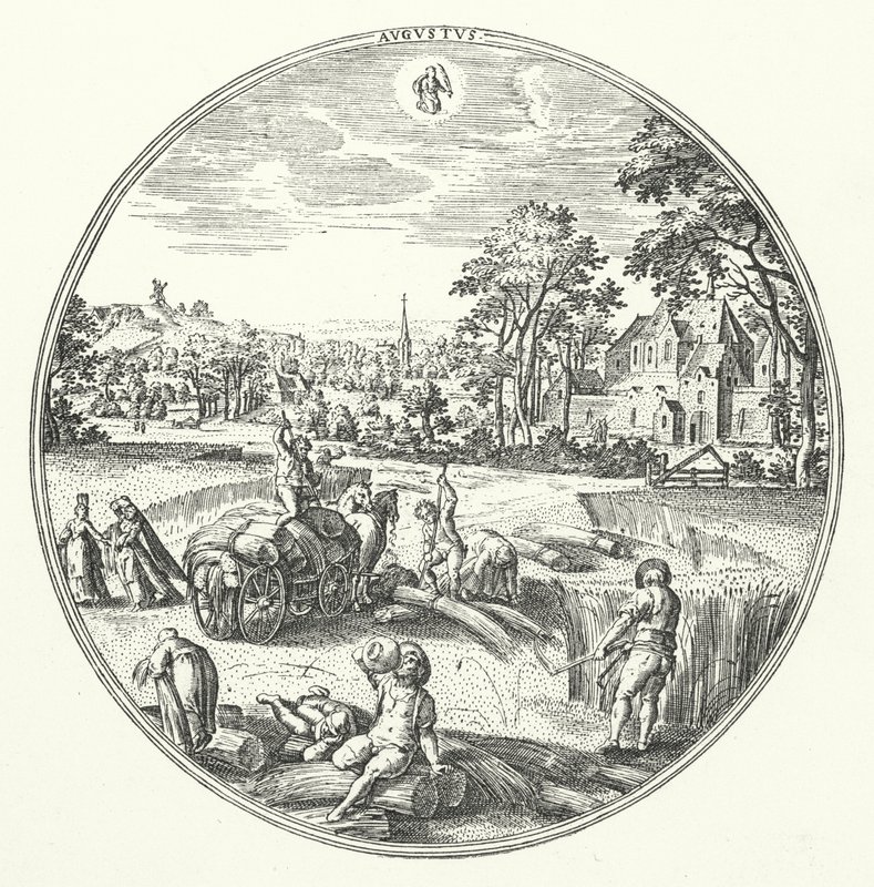 Agosto (gravura) de Hans (after) Bol