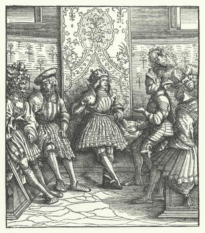 conselho de guerra francês de Hans (after) Burgkmair