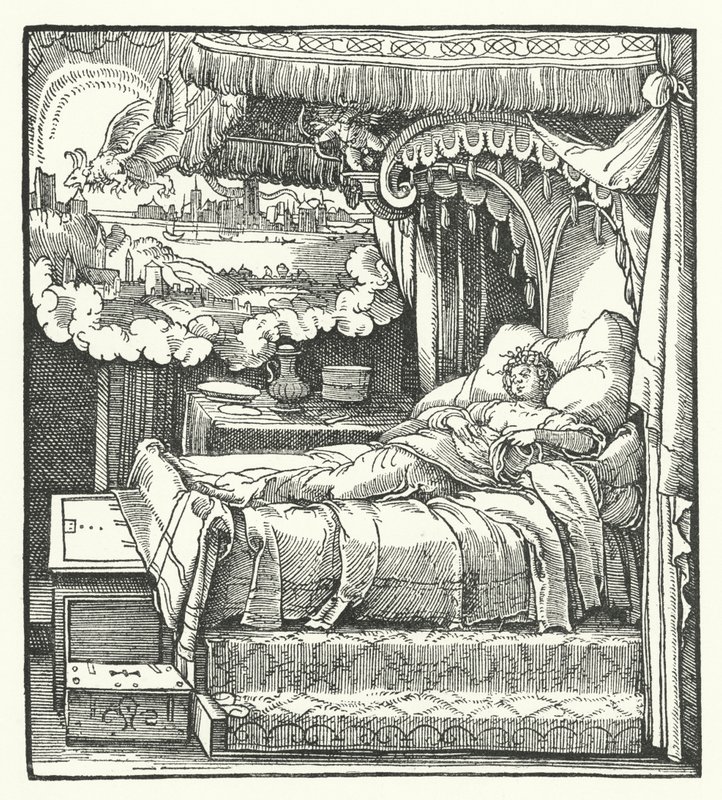 A Visão da Sibila (gravura) de Hans (after) Burgkmair
