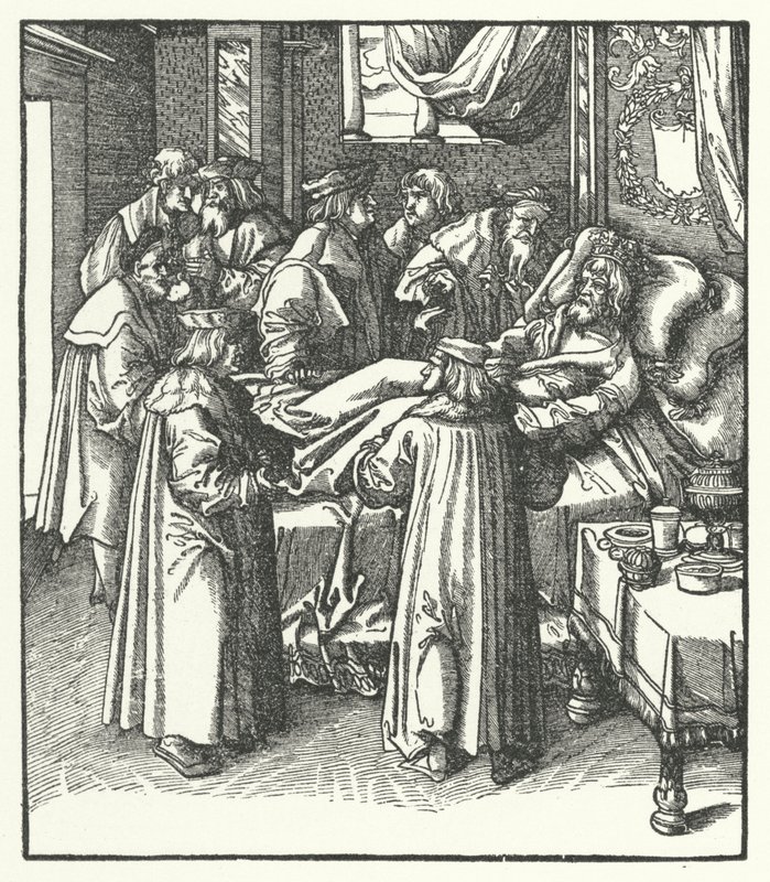 A morte do Santo Imperador Romano Frederico III de Hans (after) Burgkmair