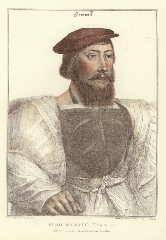 James Butler, gravada por Francesco Bartolozzi (1727-1815) (gravura em cores) de Hans (after) Holbein the Younger