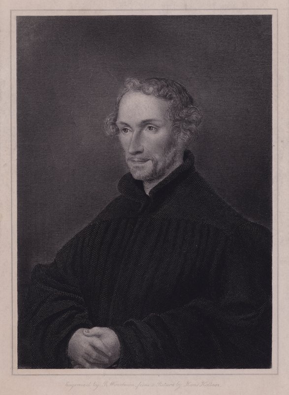 Philipp Melanchthon, reformador protestante alemão e colaborador de Martin Luther (gravura) de Hans (after) Holbein the Younger