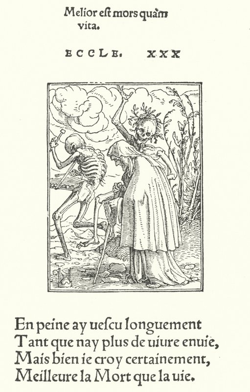 A Mulher Idosa (gravura) de Hans (after) Holbein the Younger