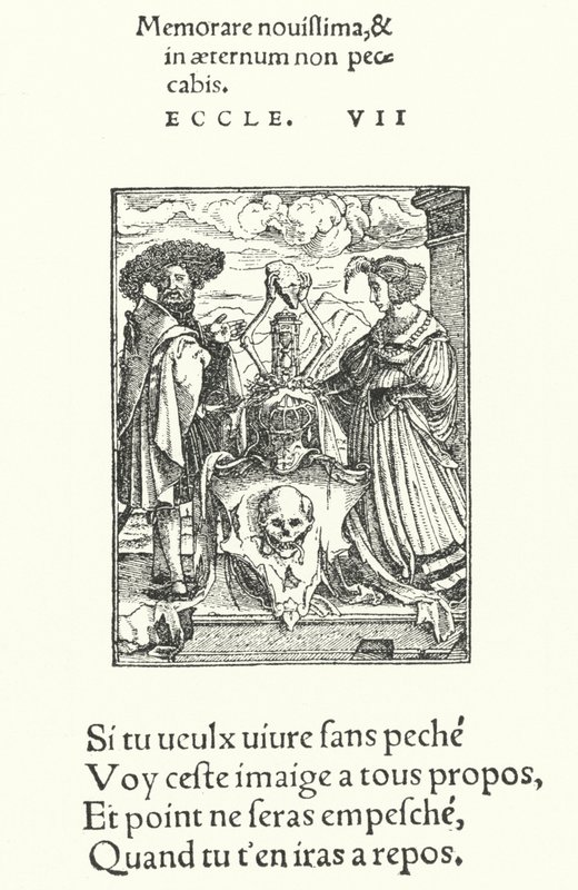 O Escuteiro Alegórico da Morte (gravura) de Hans (after) Holbein the Younger