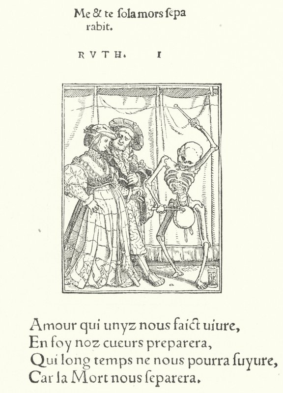 A Noiva e o Noivo (gravura) de Hans (after) Holbein the Younger