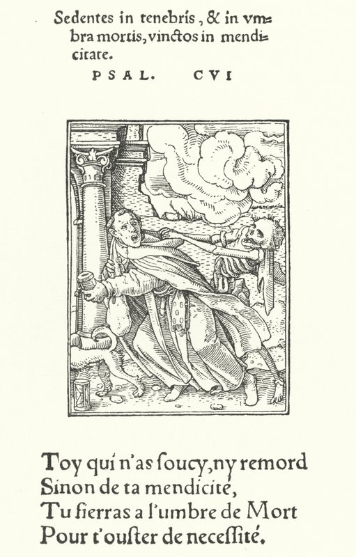 O Frade Mendicante, ou Monge (gravura) de Hans (after) Holbein the Younger