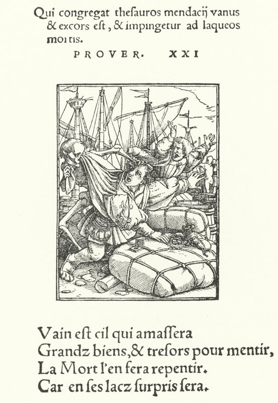 O Comerciante (gravura) de Hans (after) Holbein the Younger