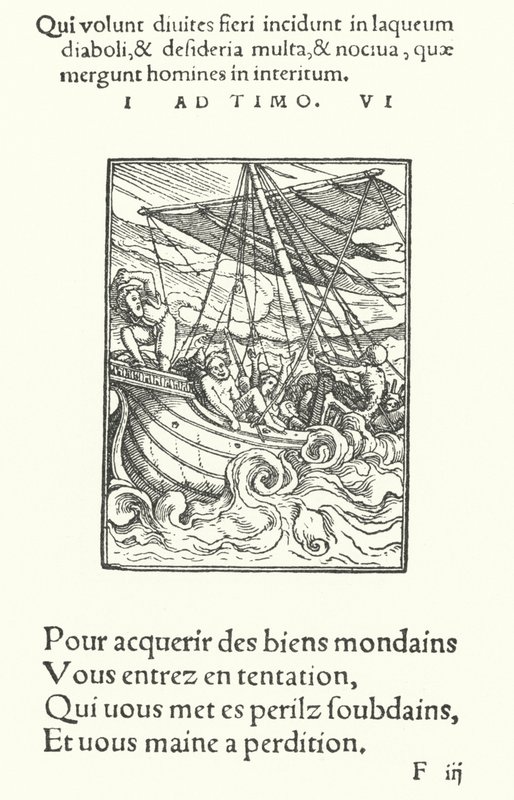 O Marinheiro em Tempestade (gravura) de Hans (after) Holbein the Younger