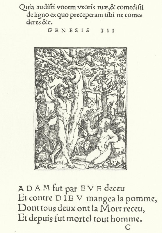 A tentação (gravura) de Hans (after) Holbein the Younger