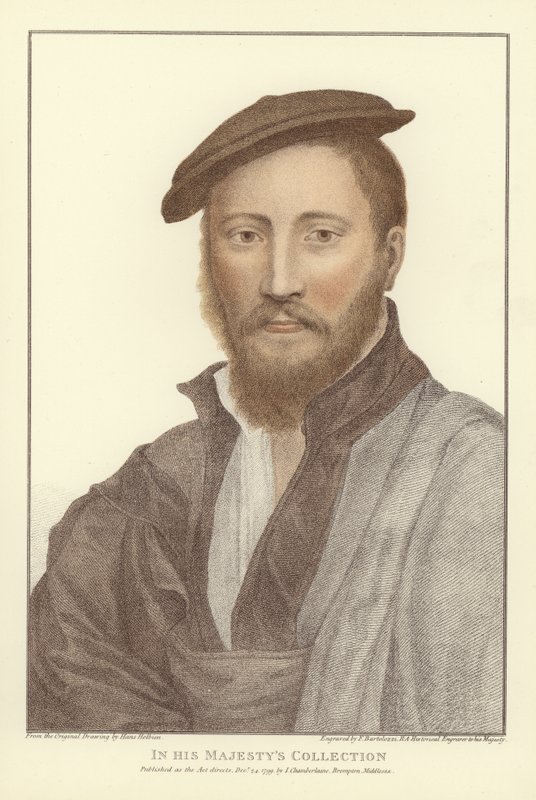 Homem anônimo (aquatint) de Hans Holbein der Jüngere