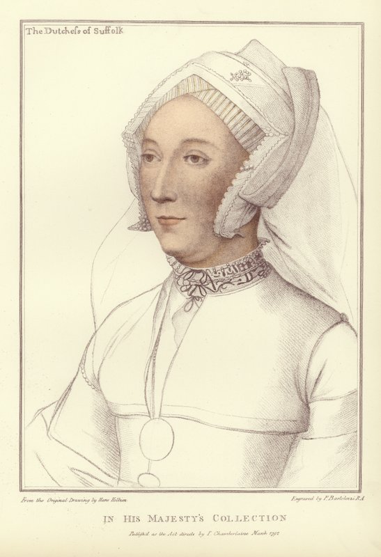 Duquesa de Suffolk (aquatinta) de Hans Holbein der Jüngere