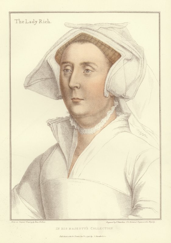 Elizbabeth, Lady Rich (aquatinta) de Hans Holbein der Jüngere