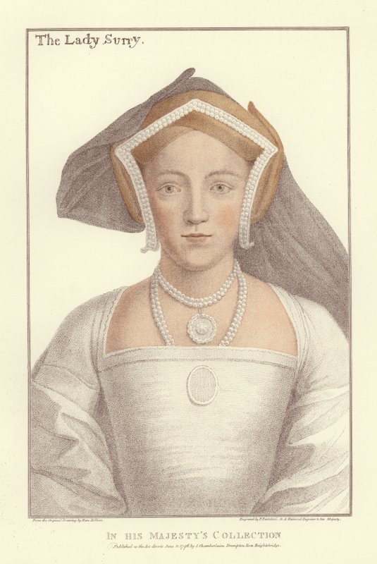 Frances Howard, condessa de Surrey (aquatinta) de Hans Holbein der Jüngere