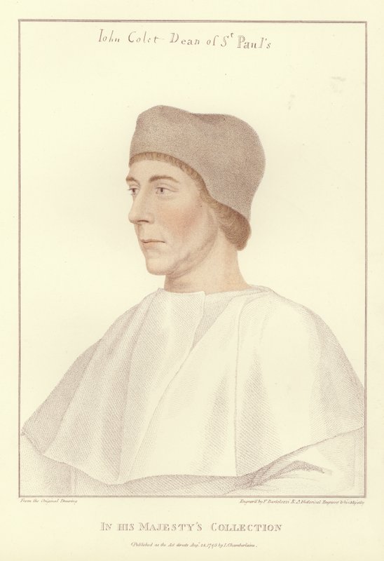 John Colet, decano da catedral de St Pauls (aquatint) de Hans Holbein der Jüngere