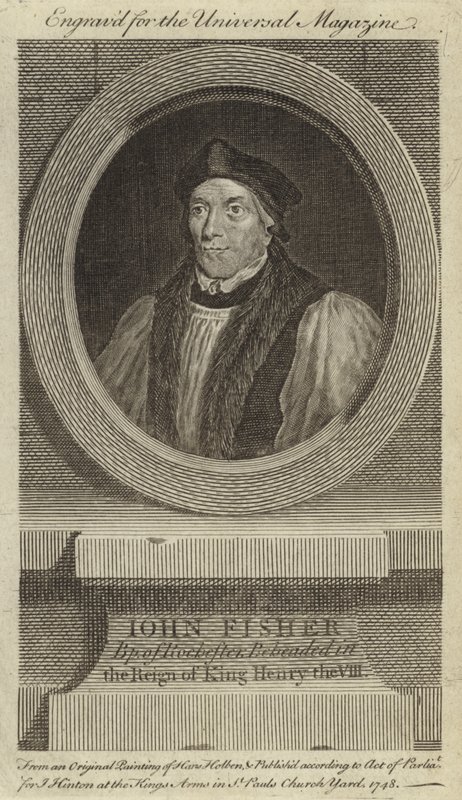 John Fisher, bispo de Rochester, decapitado no reinado do rei Henrique VIII de Hans Holbein der Jüngere