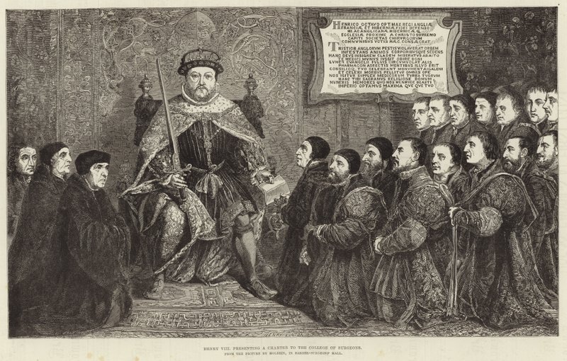 Rei Henrique VIII apresentando uma carta ao Colégio de Cirurgiões de Hans Holbein der Jüngere