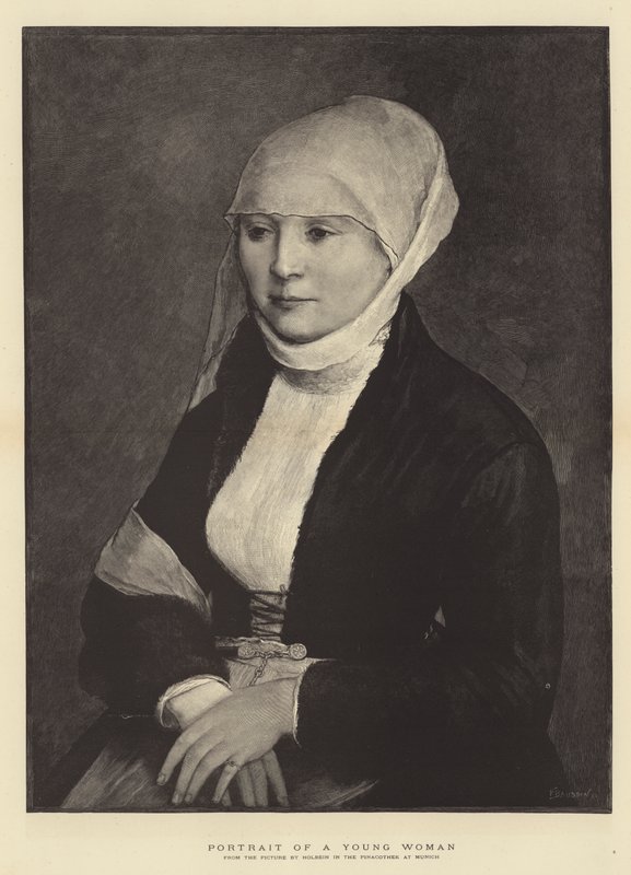 Retrato de uma jovem mulher de Hans Holbein der Jüngere