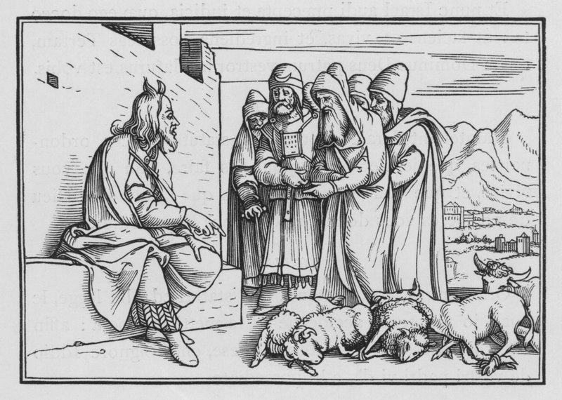 Um profeta para se levantar como Moisés, Deuteronômio XVIII, 15 de Hans Holbein der Jüngere