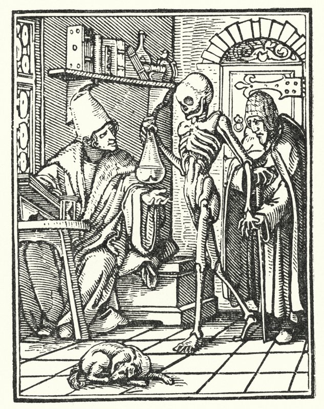 Morte e o médico de Hans Holbein der Jüngere