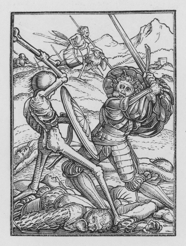 Dança da Morte de Holbein: O Soldado de Hans Holbein der Jüngere
