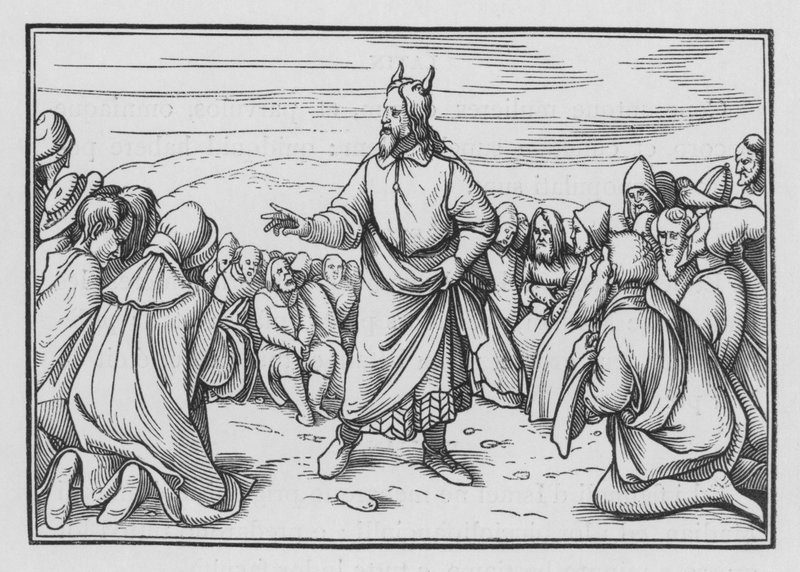 Moisés Ensaie a História da Passagem de Israel pelo Deserto, Deuteronômio I, 3 de Hans Holbein der Jüngere