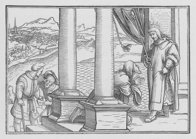 Nathan Reproveth David por uma parábola, 2 Samuel XII, 7 de Hans Holbein der Jüngere