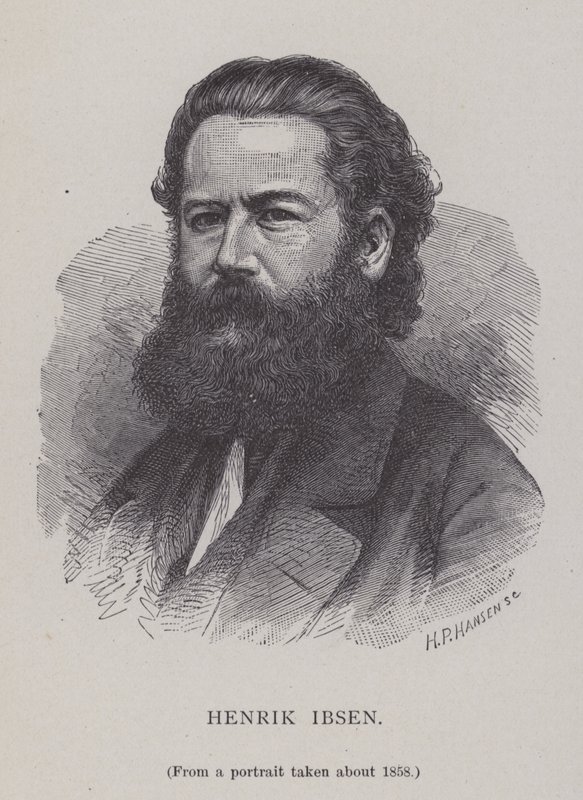 Henrik Ibsen, dramaturgo norueguês, diretor de teatro e poeta de Hans Peter Hansen