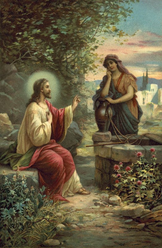 Cristo e a mulher de Samaria de Hans Zatzka