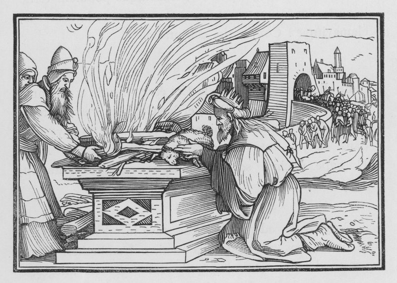 Acaz Reina Muito Malvado, 2 Reis XVI, 12 de Hans after Holbein the Younger