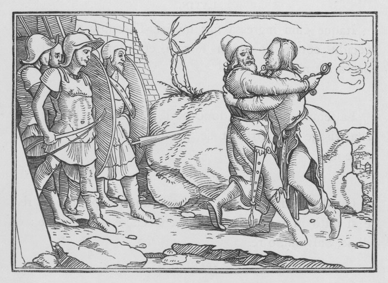 Amasa é morto por Joabe, 2 Samuel XX, 10 de Hans after Holbein the Younger
