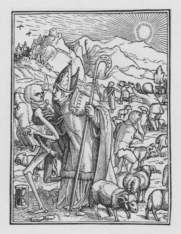 Dança da Morte de Holbein: O Bispo de Hans after Holbein the Younger