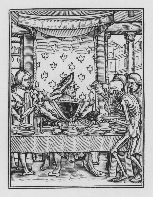 Dança da Morte de Holbein: O Rei de Hans after Holbein the Younger