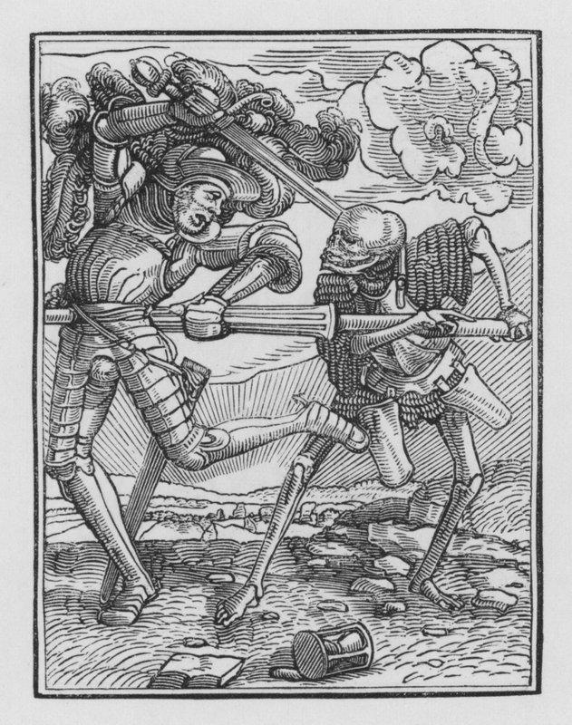 Dança da Morte de Holbein: O Cavaleiro de Hans after Holbein the Younger
