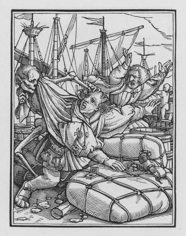 Dança da Morte de Holbein: O Mercador de Hans after Holbein the Younger
