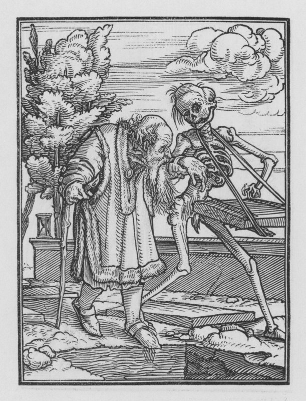A Dança da Morte de Holbein: O Velho de Hans after Holbein the Younger