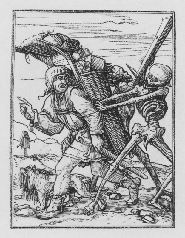 Dança da Morte de Holbein: The Pedlar de Hans after Holbein the Younger