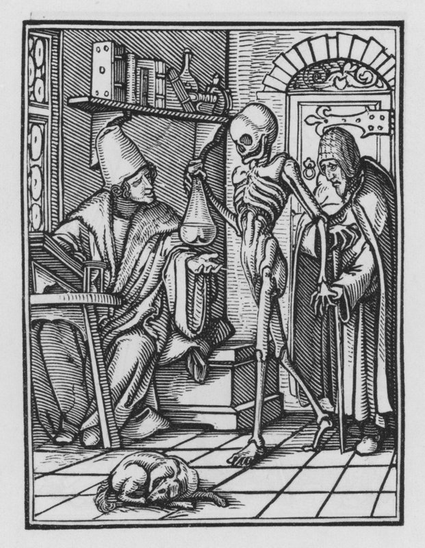 A dança da morte de Holbein: o médico de Hans after Holbein the Younger