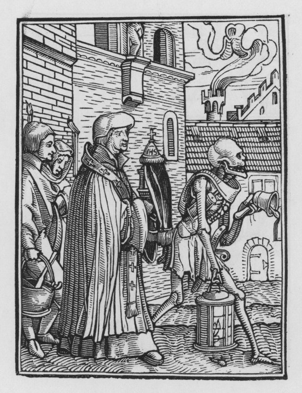 Dança da Morte de Holbein: O Sacerdote de Hans after Holbein the Younger