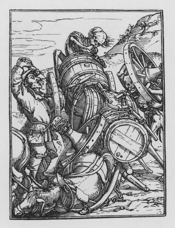 Dança da Morte de Holbein: The Waggoner de Hans after Holbein the Younger